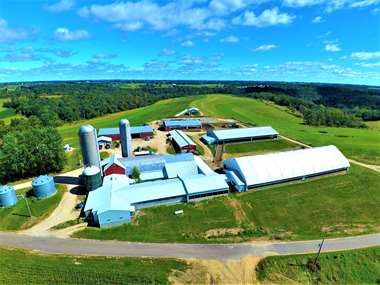 farm dairy acre functional preserve fully way aerial